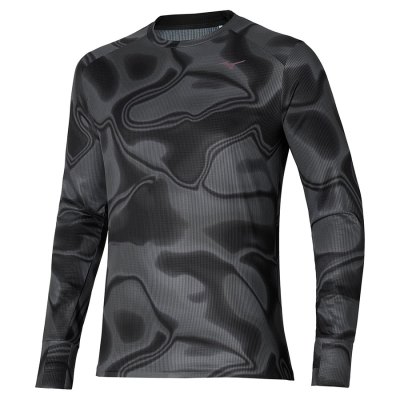 Manga Larga Mizuno Premium AERO LS Tee Hombre - Negros - Chile M917KNAMDY
